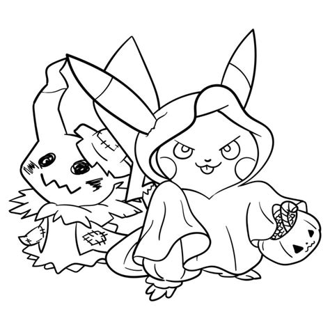 Pokémon Halloween Coloring Pages