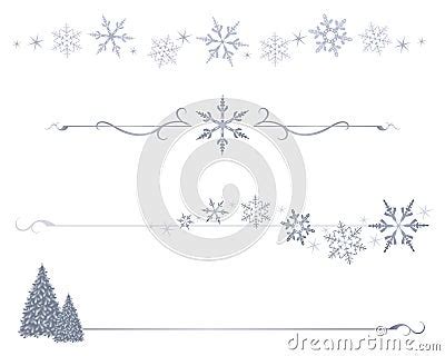 Snowflake Dividers Stock Image Image 17253981