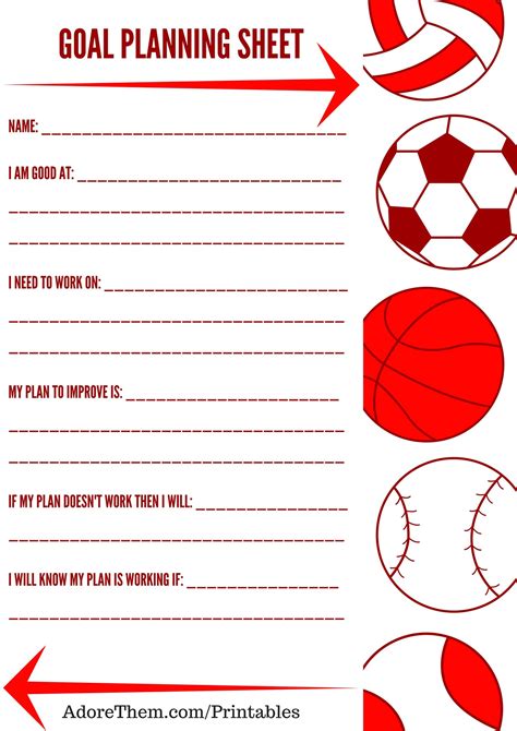 Goal Planning Worksheet For Kids Free Printable With Images Goal