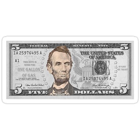 "Have You Seen The New Five Dollar Bill?" Stickers by bchrisdesigns ...