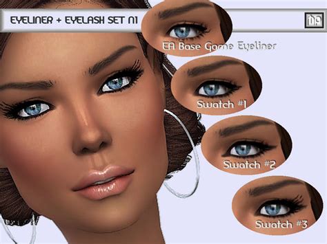 The Sims Resource Eyeliner Eyelash Set N