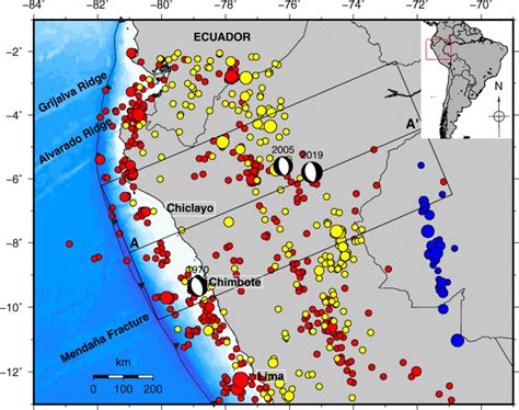 The map shows the seismic events of magnitude greater than 5.0 Mw from ...