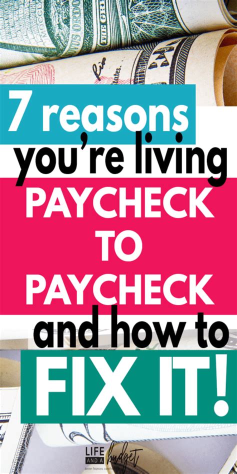 7 Reasons Youre Living Paycheck To Paycheck And How To Fix It Life