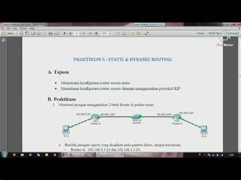 Jarkom Praktikkum Static Dynamic Routing Youtube