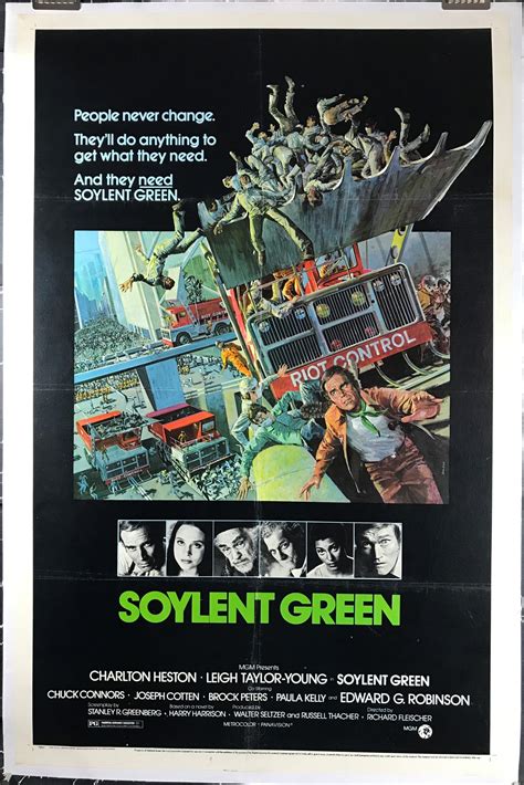 SOYLENT GREEN, Original Vintage Charlton Heston Movie Poster - Original ...