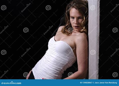 A Gorgeous Blonde Model In Studio Stock Image Image Of Female Cute