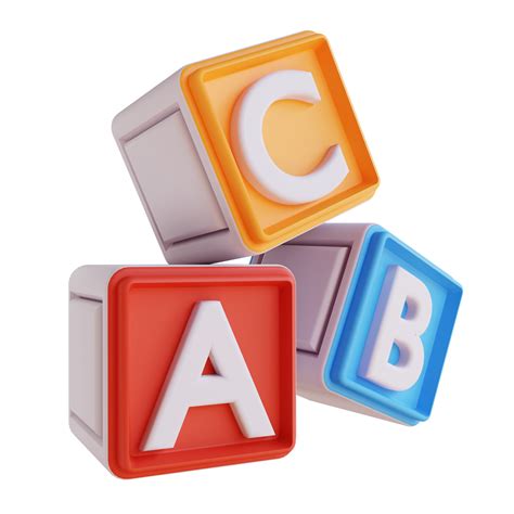 3D Illustration Alphabetblöcke 14473867 PNG