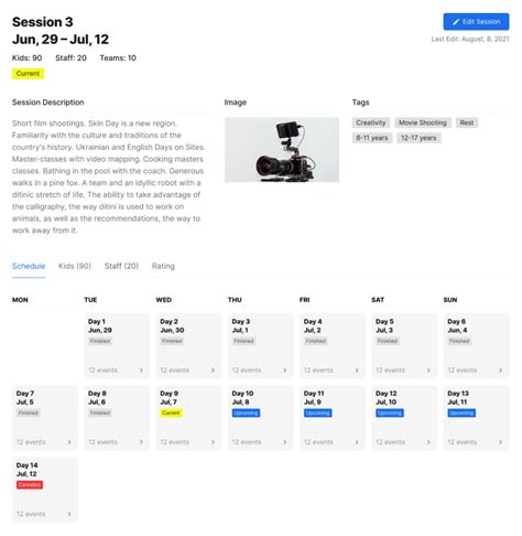Cloud-based camp management system - CampOrganizer