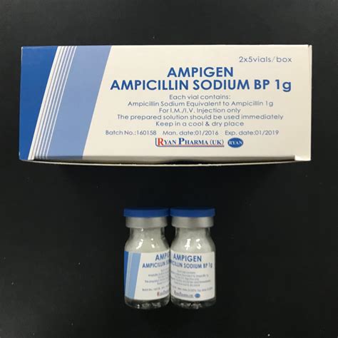 Ampicillin Sodium For Injection 250mg 500mg 1g 7ml Ampicillin And