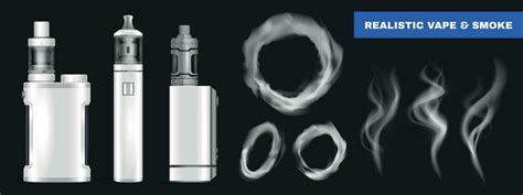 Realistic Vape Smoking Set 24853283 Vector Art at Vecteezy