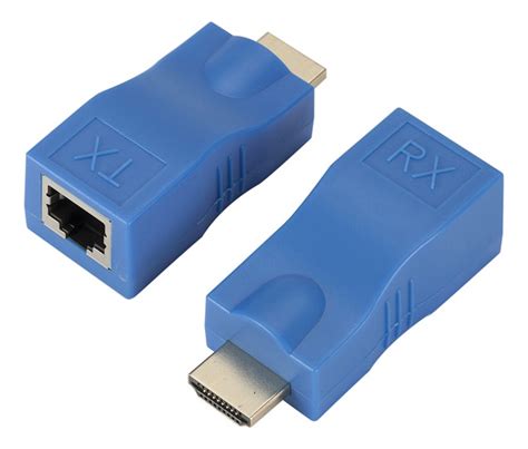 Extensor Hdmi A Rj Convertidor Utp Cat Hasta Metros Mercadolibre