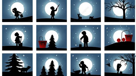 Find Correct Shadow Of Christmas Pictures Printable Clip Card Games For