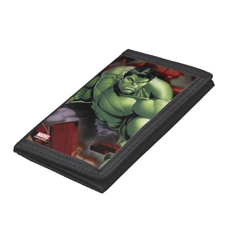 Avengers Hulk Smashing Through Bricks Trifold Wallet Zazzle