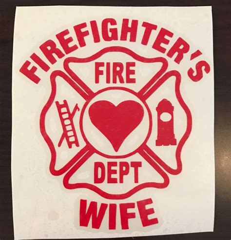 Firefighters Wife Decal Firefighter Decal Fire Mens Wife Decal