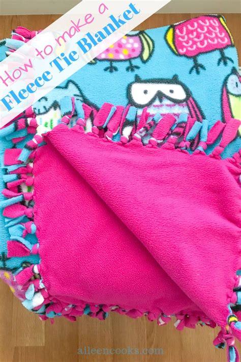 How to make a fleece tie blanket - Aileen Cooks