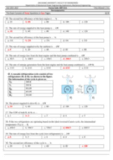 Thermodynamics Final Exam 1