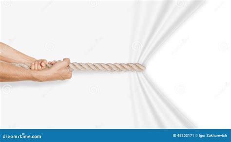 Hands Pulling Rope Stock Image Image Of Business Idea 45203171