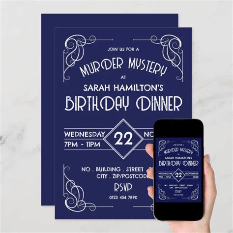 Victorian Framed Era Murder Mystery Birthday Invitation Zazzle