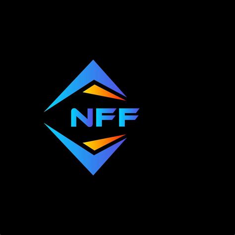 NFF abstract technology logo design on Black background. NFF creative ...