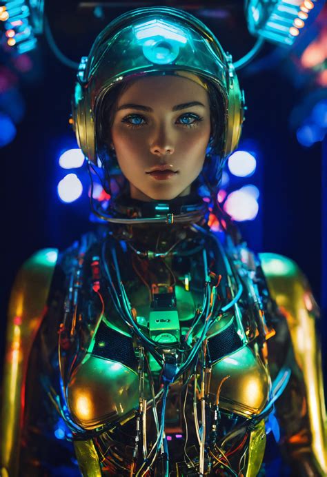 Lexica Portrait Photography A Cyborg Astronaut Woman Head Without