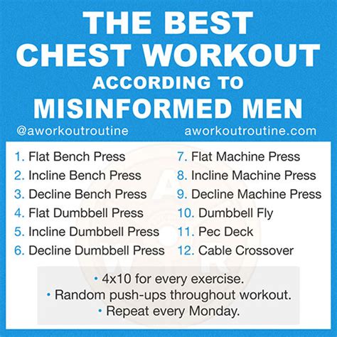 Chest Gym Workout Chart Infoupdate Org