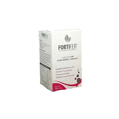 FORTIFER VITAMINES ET OLIGOÉLÉMENTS FER VITAMINE C ACIDE FOLIQUE 30