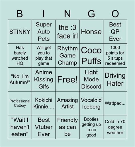 Win.... Bingo Card