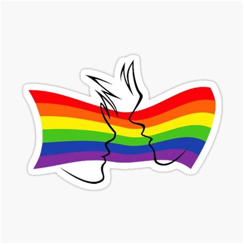 Couple Kissing Lgbt Rainbow Flag T Shirt Mask Duvet Stickers And More