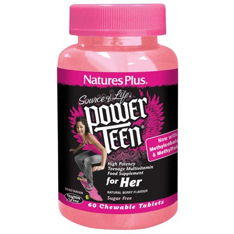 Nature's Plus Power Teen for Her Chewable Multivitamin - 60 Tablets - NatureDoc Shop