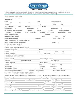 Fillable Online New Patient Form Packet Pdf Fax Email Print Pdffiller