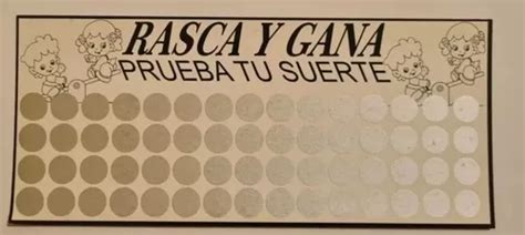 25 Planillas Rasca Y Gana De 100 Números C u Meses sin intereses