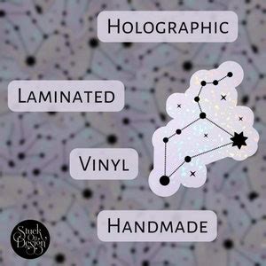 Leo Light Constellation Zodiac Sticker Vinyl Stickers Etsy