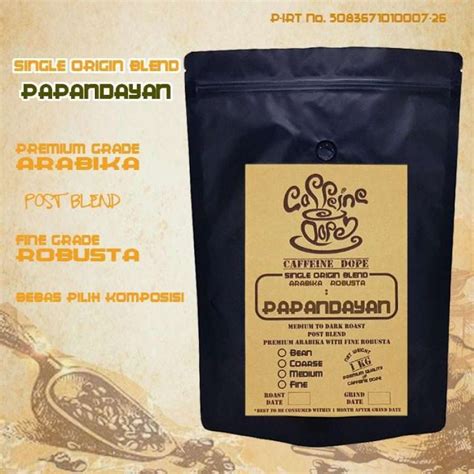 Jual Kopi Single Origin Blend Garut Papandayan Kg Bean Biji Grd