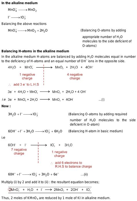 6 Number Of Moles Of Kmno4 Reduced By 1 Mole Of Ki In Alkaline Medium