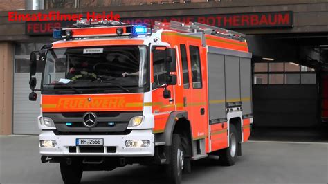 HLF BF Rohterbaum F 13 Feuerwehr Hamburg Wachausfahrt YouTube