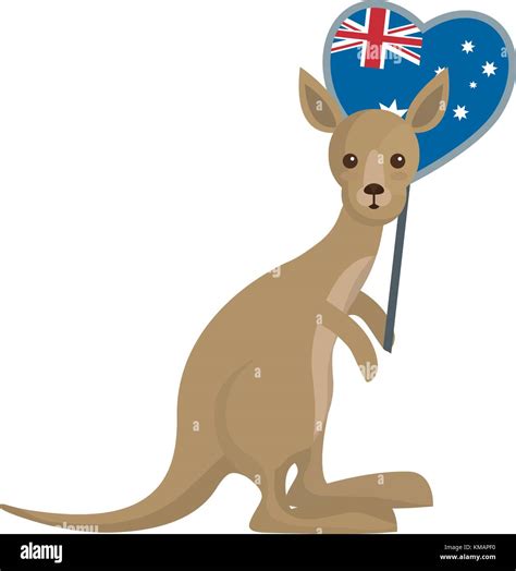 kangaroo and australia flag Stock Vector Image & Art - Alamy