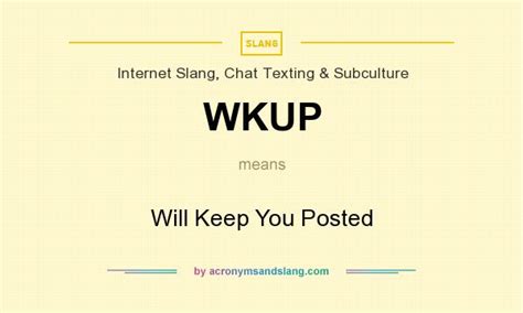 What does WKUP mean? - Definition of WKUP - WKUP stands for Will Keep ...