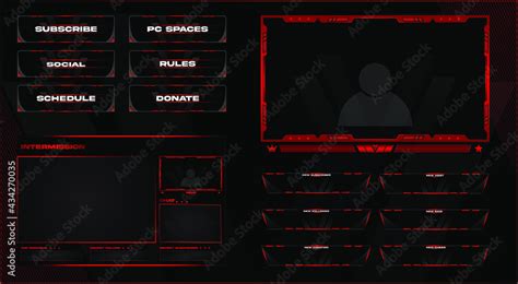 Twitch Obs Streaming Panel Overlay Design Template Full Package Setup