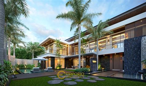 Desain Rumah Style Villa Bali Modern Tropis Hal