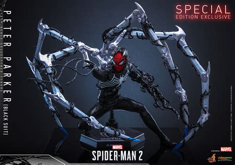 Marvels Spider Man 2 Video Game Hot Toys Spider Man Black Suit Figure The Toyark News