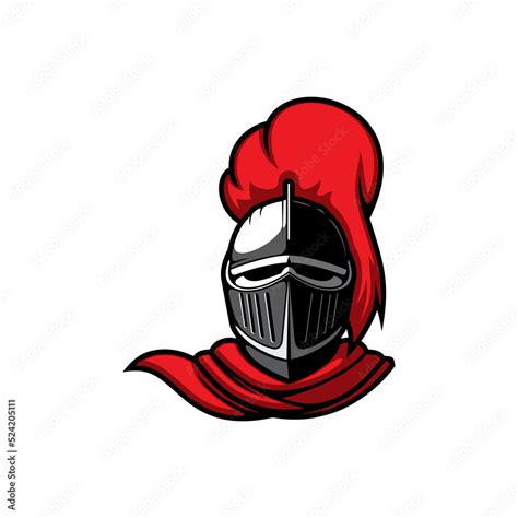 Knight Head In Helmet Vector Icon Heraldic Mascot Of Royal Paladin