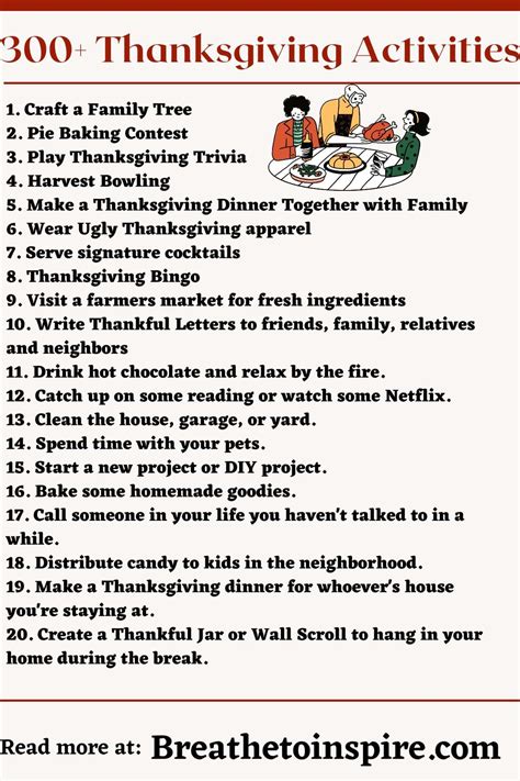 300+ Thanksgiving Activities That Are Sure To Get You In The Holiday ...