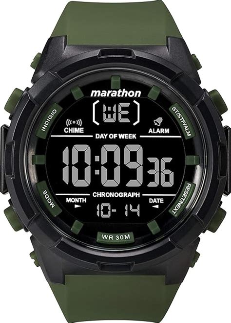 Timex Men S Marathon Digital Green Resin Strap Wrist Watch Model