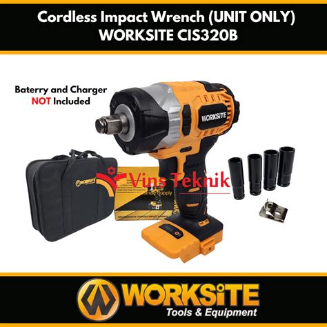 Cordless Impact Wrench Mesin Pembuka Baut Worksite Cis B Unit Only