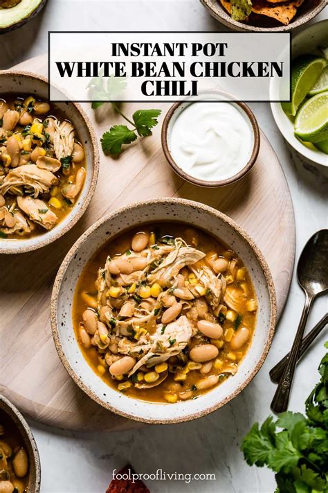 Instant Pot White Bean Chicken Chili Recipe - Foolproof Living