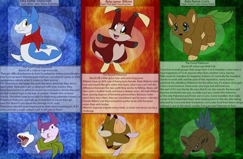 Fakemon: My Starters by Lifefantasyx on DeviantArt