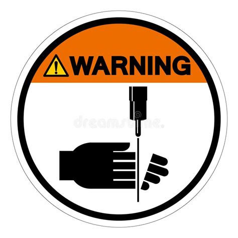 Warning Skin Puncture Hydraulic Line Symbol Sign Vector Illustration