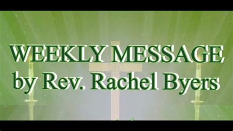 BGCUMC Weekly Message Rev Rachel Byers 11 20 22 YouTube