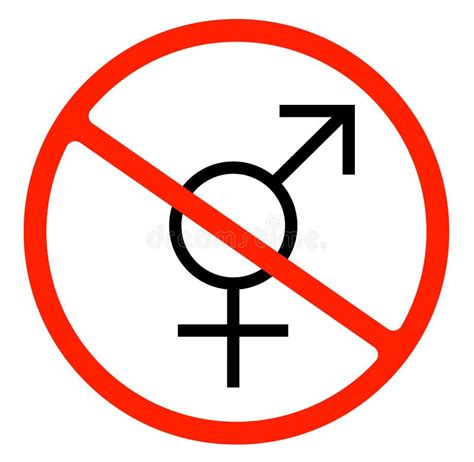 No Sex Allowed Sign Icon Prohibiting Flat Symbol Logo Illustration