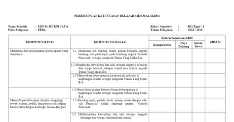 KKM KELAS 3 SEMESTER 1 REVISI 2018 Canalpendidik Docx Google Drive